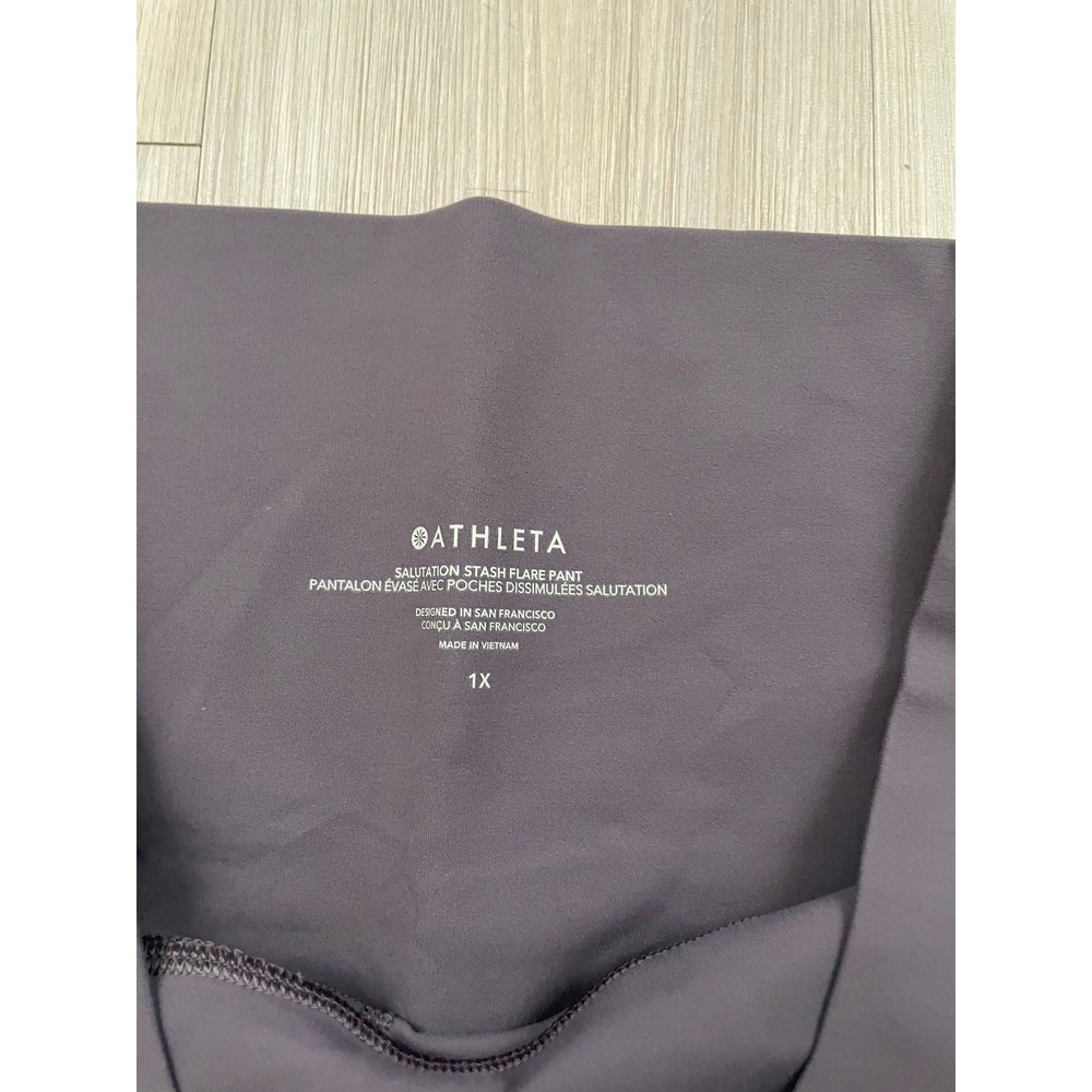 Athleta Women's 1X Purple Flare Leggings Yoga Pants Lounge Athleisure - Picture 2 of 5
